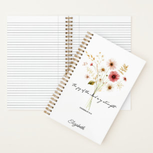 Die Freude des Herrn minimalistisches Floral Notizbuch