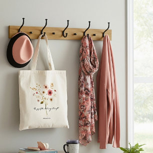 Die Freude des Herrn minimalistisches Floral Tragetasche