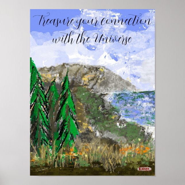 Die Freude, die Dynamik des Naturplakats zu überne Poster (Vorne)