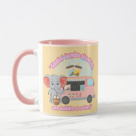 Die Freude im Jumbo, eine Blase zur Zeit Tasse