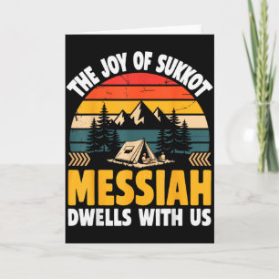 Die Freude von Sukkot Messias wohnt bei uns jüdisc Karte