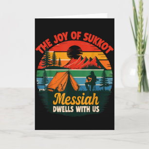 Die Freude von Sukkot Messias wohnt bei uns jüdisc Karte
