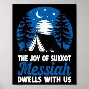 Die Freude von Sukkot Messias wohnt bei uns jüdisc Poster