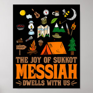 Die Freude von Sukkot Messias wohnt bei uns jüdisc Poster