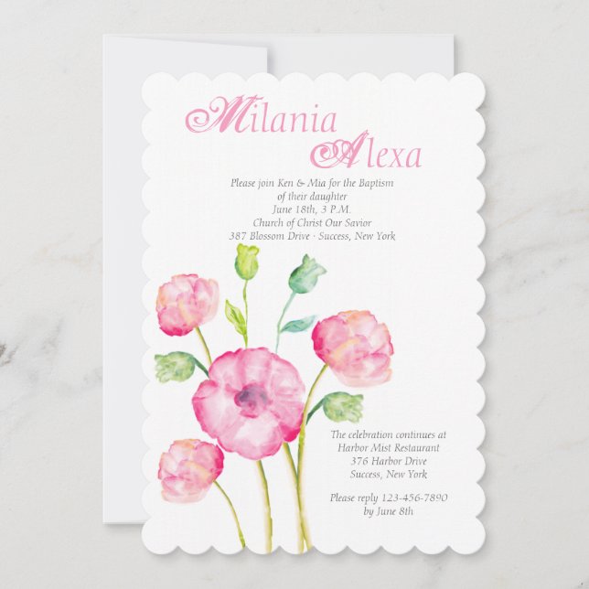 Die Freuden der Frühlingseinladung Einladung (Vorderseite)