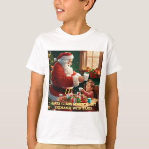 "Die freudige Börse: Weihnachtsmann und Kind T-Shirt