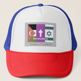 Die Friedensflagge von Jerusalem Truckerkappe