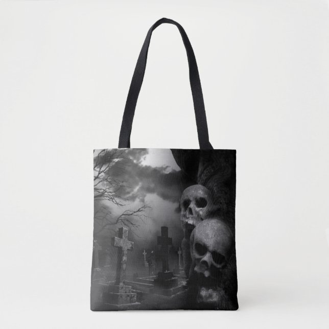 Die Friedhofverschiebung (gotische Friedhofsszene) Tasche (Vorderseite)