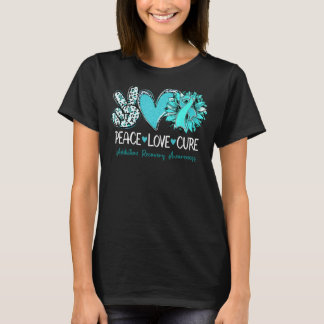 Die friedliche Liebe heilt die Aquamarine Blüte de T-Shirt