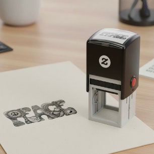 Die friedliche selbstbewusste Briefmarke Permastempel