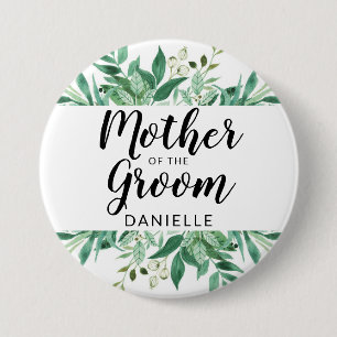 Die frische Foliage Mother of the Groom Mit Monogr Button