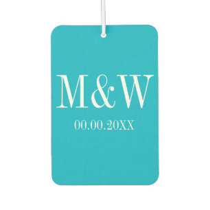 Die frische Luft des hellrosa und türkisfarbenen H Autolufterfrischer