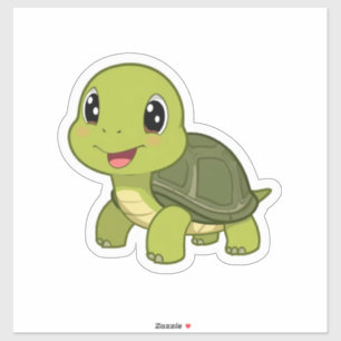 Die fröhliche Schildkröte, die nie überstürzt hat Aufkleber
