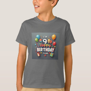 Die fröhlichen 9. Geburtstagsfeiertage Boys' T-Shirt