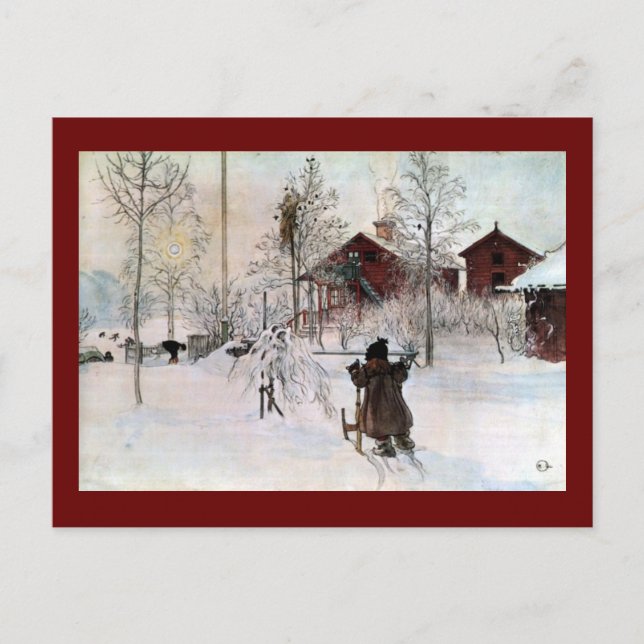 Die Front und das Wasch House im Schnee Postkarte (Vorderseite)
