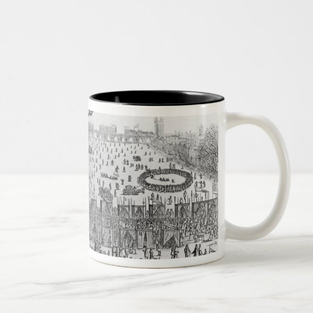 Die Frost-Messe des Winters von Themse Zweifarbige Tasse (Rechts)