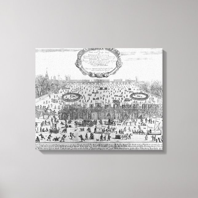 Die Frostmesse im Winter der Themse Leinwanddruck (Vorderseite)