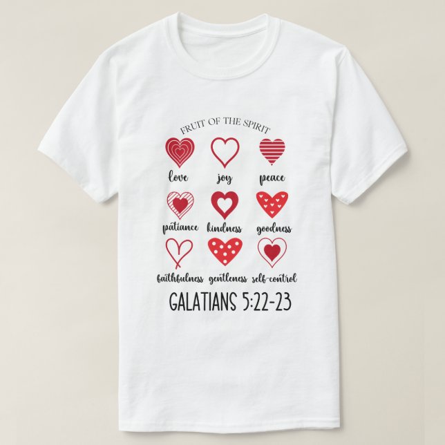 Die Frucht des Geistes, der Liebe, der Freude, des T-Shirt (Design vorne)