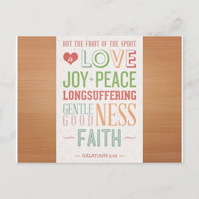 Die Frucht des Geistes Postkarte (Vorderseite)