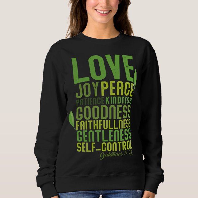 Die Frucht des Geistes spendet Christliche Bibel V Sweatshirt (Vorderseite)