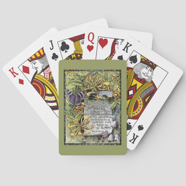 Die Früchte des Geistes, der Karten spielt Spielkarten (Rückseite)