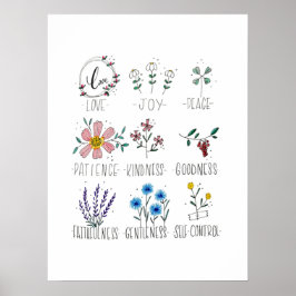 Die Früchte des Geistes Galaten 5:22-23 Poster