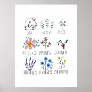 Die Früchte des Geistes Galaten 5:22-23 Poster