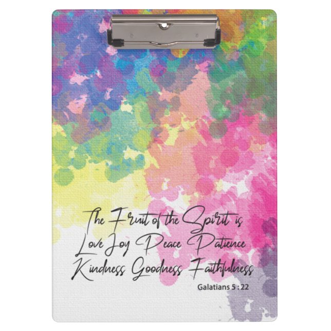 Die Früchte des Geistes - Galaten 5 Klemmbrett (Vorderseite)