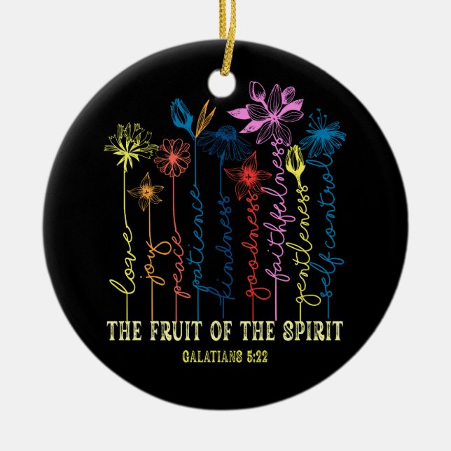 Die Früchte des Geistes Galatians 5 22 Christus Keramik Ornament (Vorne)