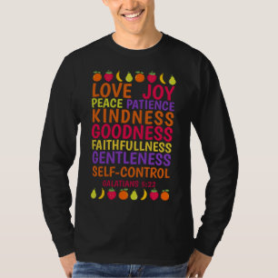 Die Früchte des Geistes Galatians geben Bibelverse T-Shirt