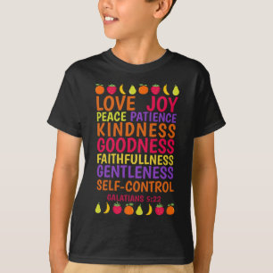 Die Früchte des Geistes Galatians geben Bibelverse T-Shirt
