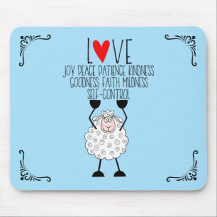 „Die Früchte des Geistes“ Schaf  Mousepad