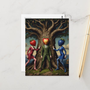 Die Fruchtmenschen Surrealistische Kunst Postkarte