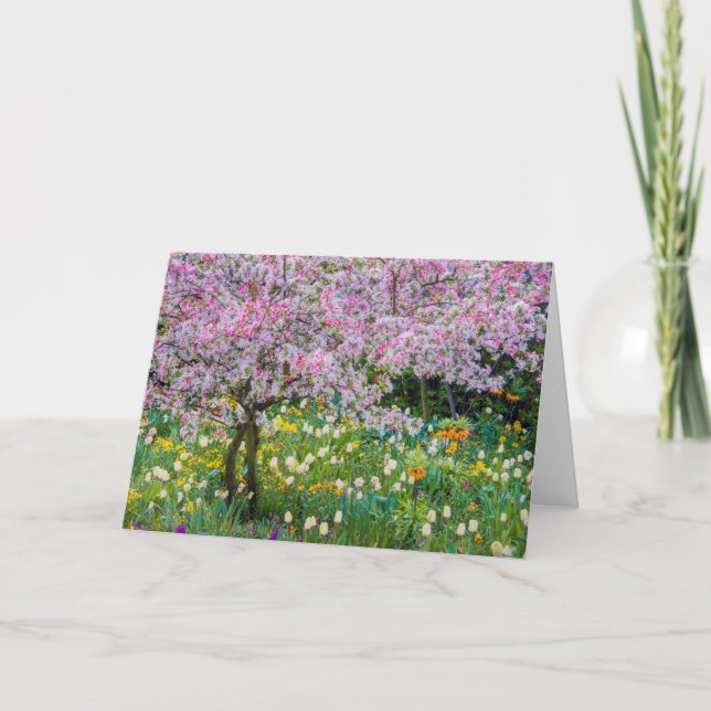 Die Frühlingszeit im Garten von Claude Monet Karte (Vorderseite)