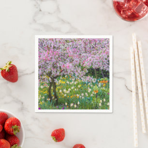 Die Frühlingszeit im Garten von Claude Monet Serviette