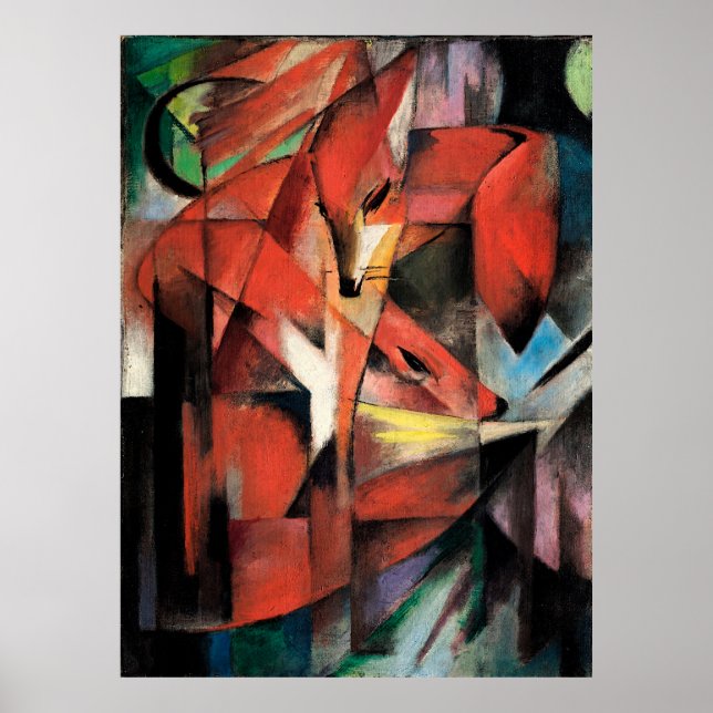 Die Füchse von Franz Marc (1913) Poster (Vorne)