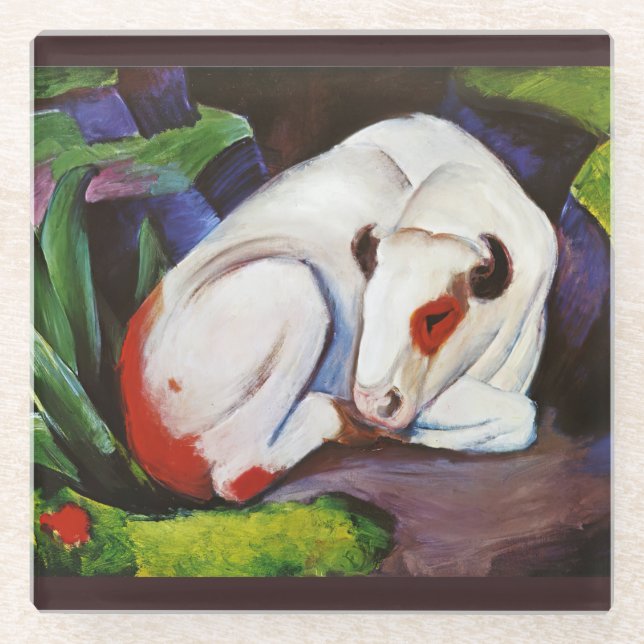 Die Führung des Bulls, Franz Marc Glasuntersetzer (Vorderseite)