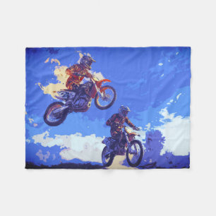 Die Führung übernehmen - Motocross-Rennfahrer Fleecedecke