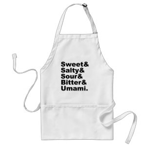 Die fünf Geschmäcker Süße Salty Sour Bitter & Schürze