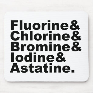 Die fünf Halogene der Chemie Chlorbromin Mousepad