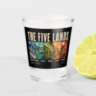 Die Fünf Länder Cinque Terre Italien Illustration Schnapsglas