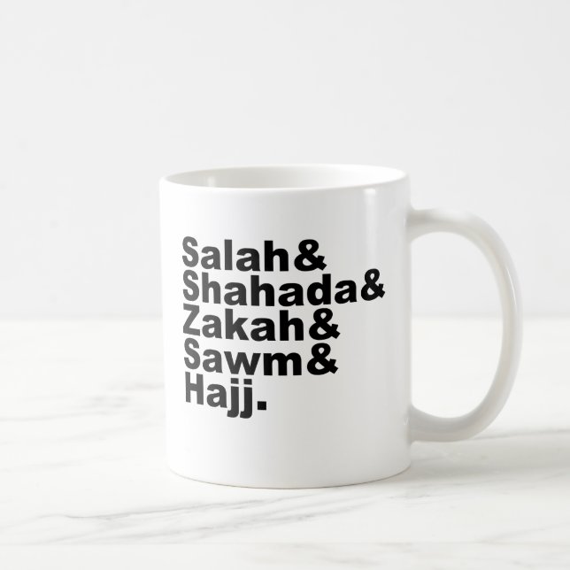 Die fünf Säulen des Islam| Moslemischer Gebet - Gl Kaffeetasse (Rechts)