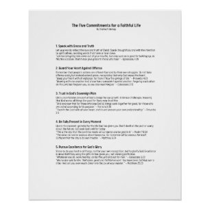 Die fünf Verpflichtungen für ein erfülltes Leben Poster