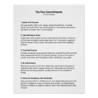 Die fünf Verpflichtungen Poster