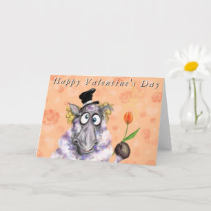 Die Funny Ram Valentine's Day Card Karte