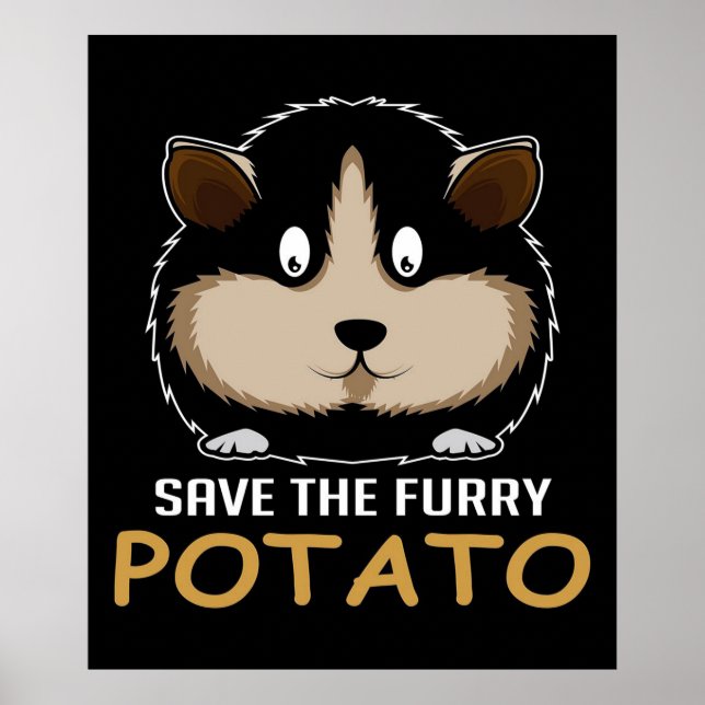 Die Furry Potato gerettet | Geschenke für Guinea Poster (Vorne)