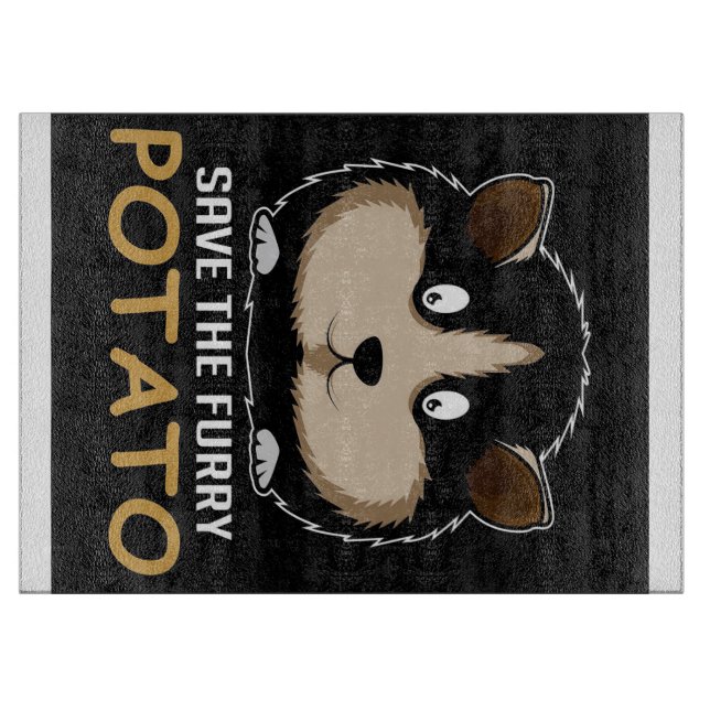 Die Furry Potato gerettet | Geschenke für Guinea Schneidebrett (Vorderseite)