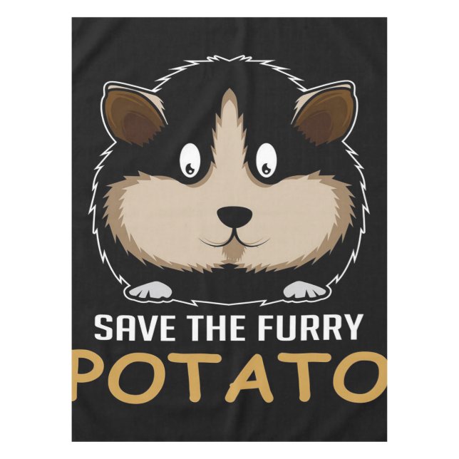 Die Furry Potato gerettet | Geschenke für Guinea Tischdecke (Vorderseite)