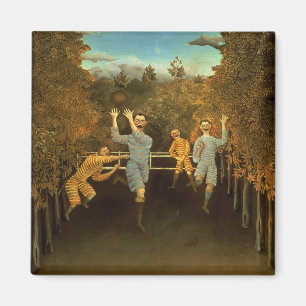 Die Fußballspieler, 1908 (Öl auf Leinwand) Magnet