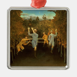 Die Fußballspieler, 1908 (Öl auf Leinwand) Silbernes Ornament